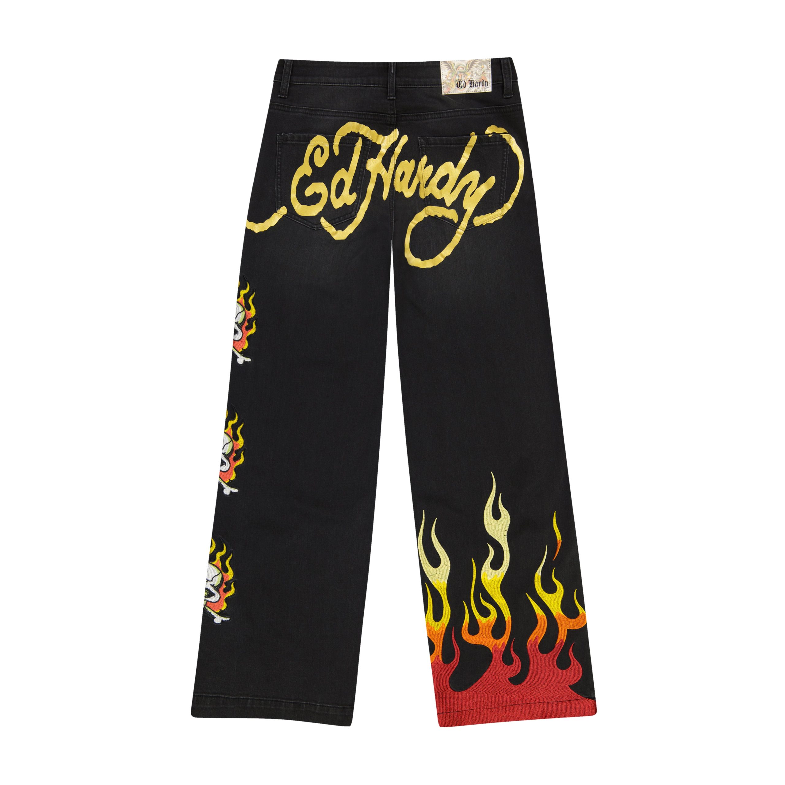Limited Edition Fire Skull Wide Leg Jean - Image 3
